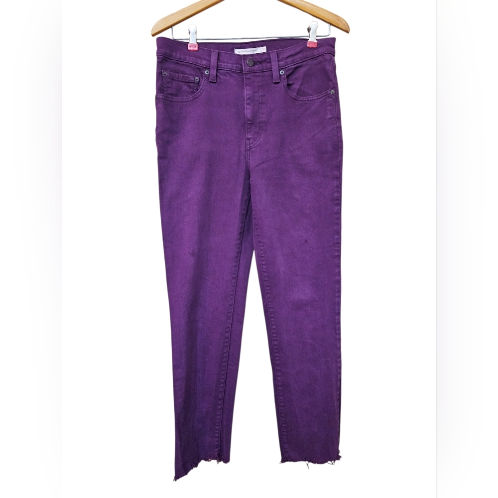 Plum Levis 724 High Rise Straight Leg Womens Jeans 30